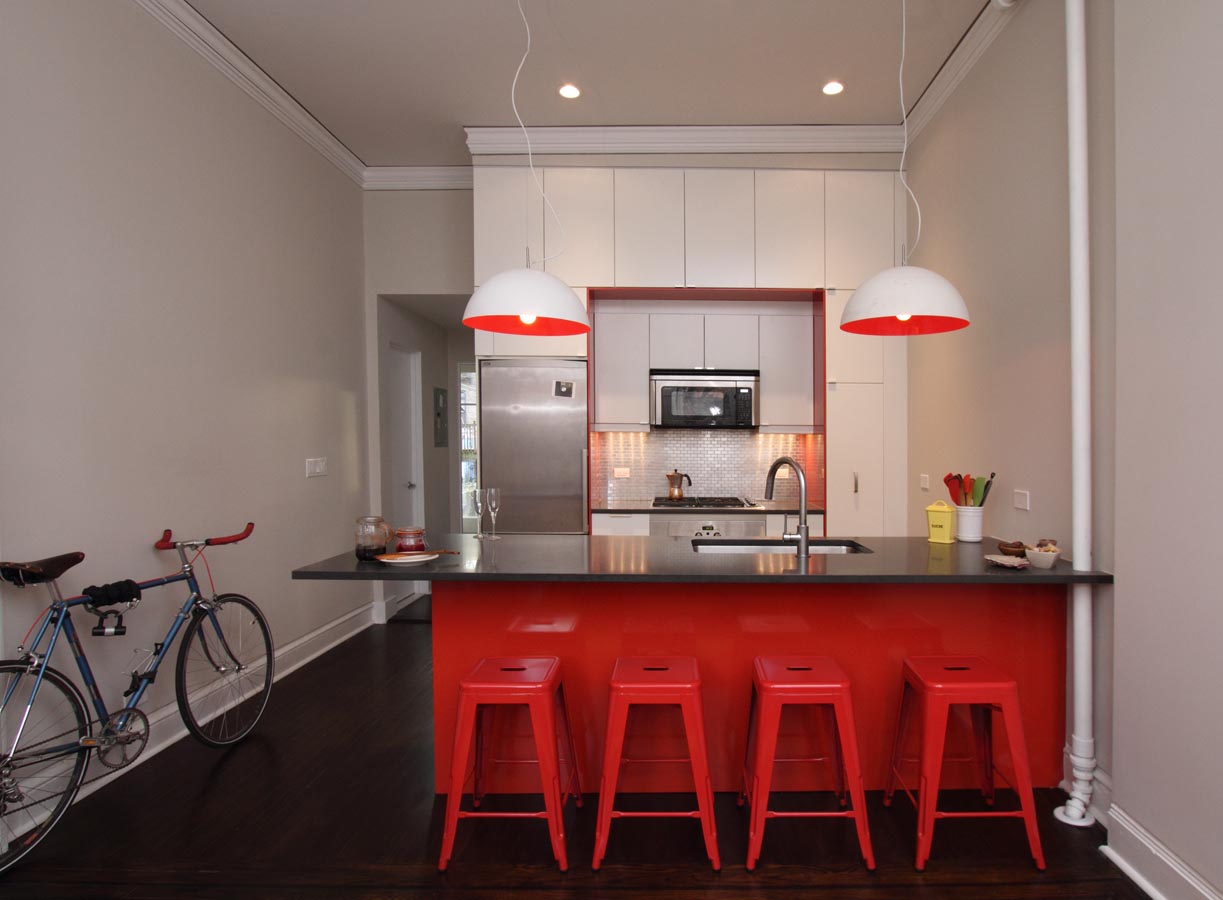 Nice red kitchen