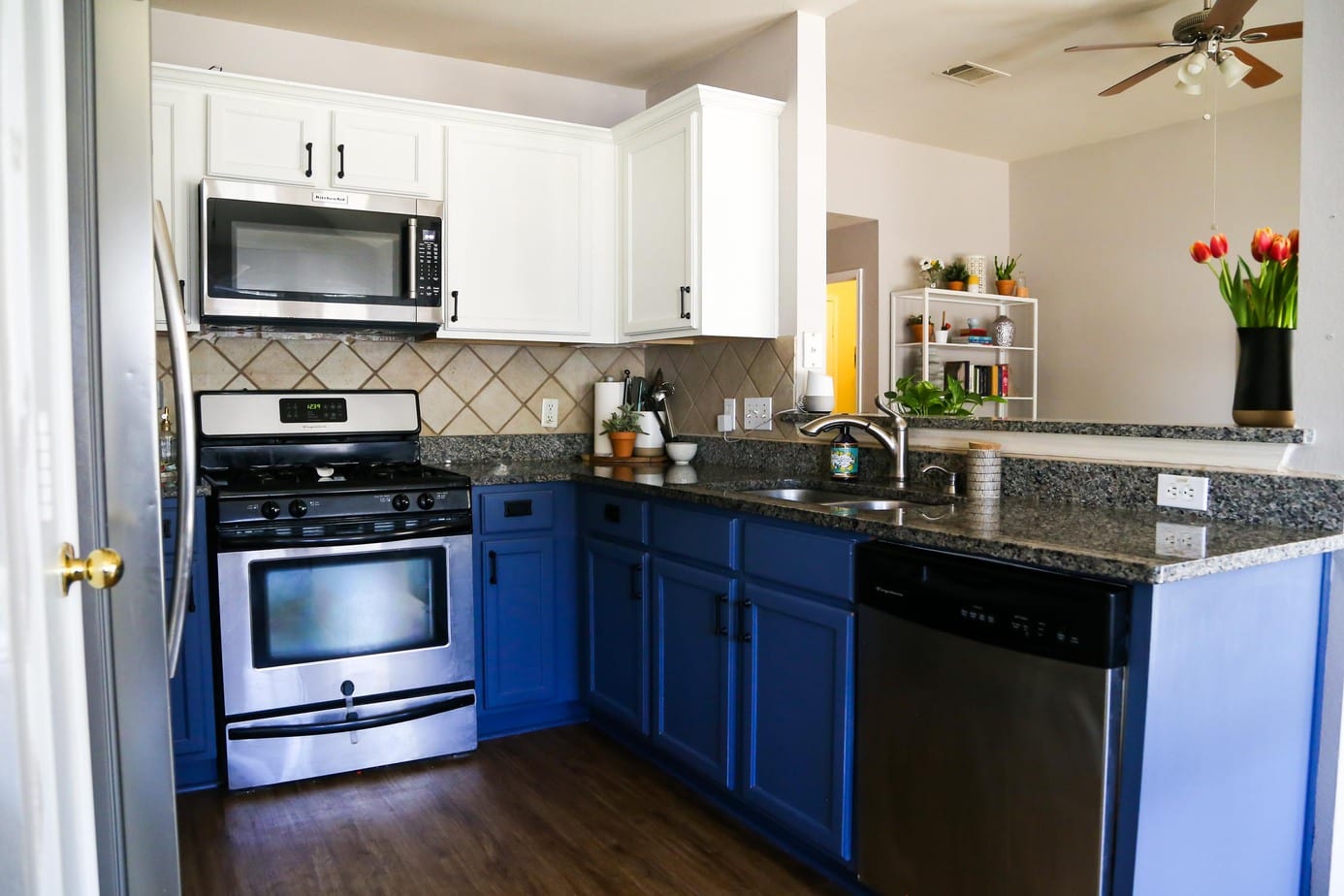 Two-tone modern kitchen cabinet