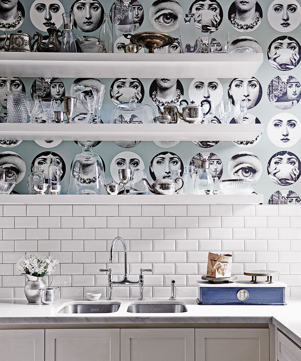 Face kitchen wallpaper