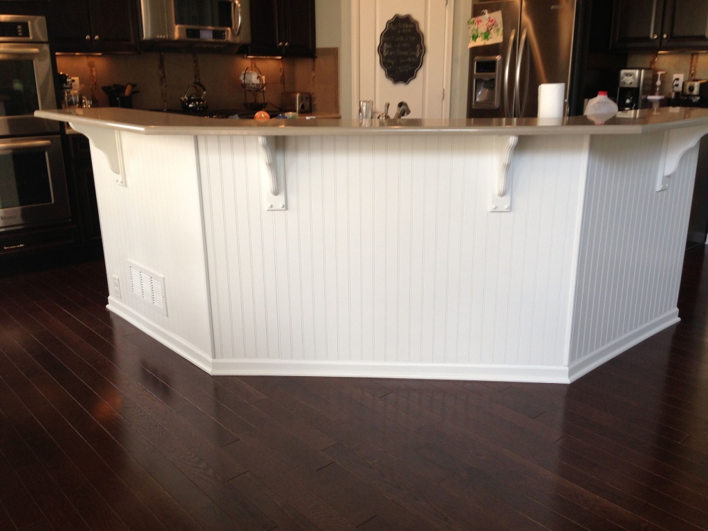 Kitchen island with a remarkable beadboard
