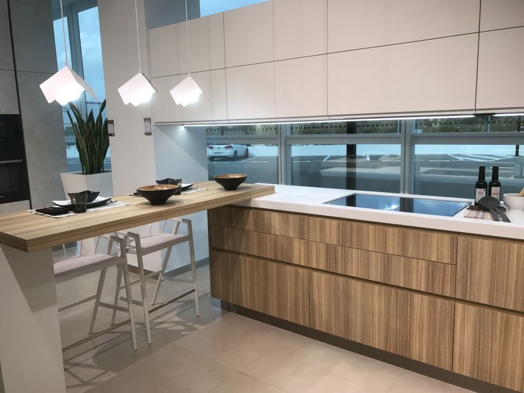 Minimalist kitchen island extension