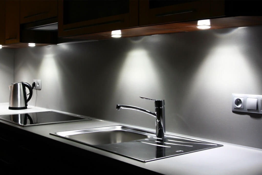 Stylish kitchen under cabinet lighting