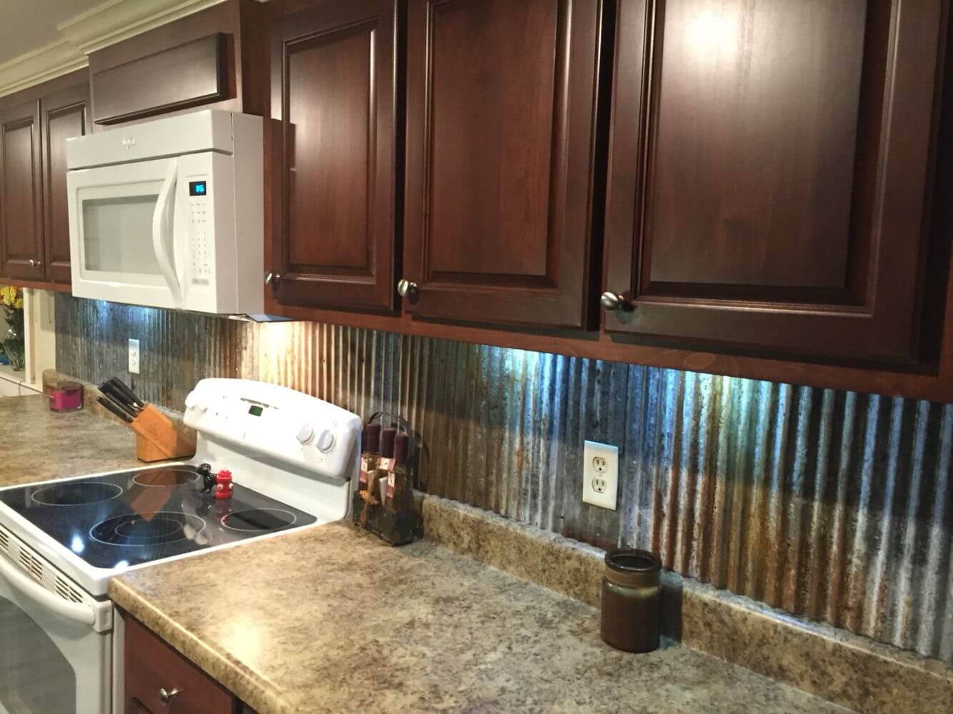 Kitchen cabinet fittings made of wood