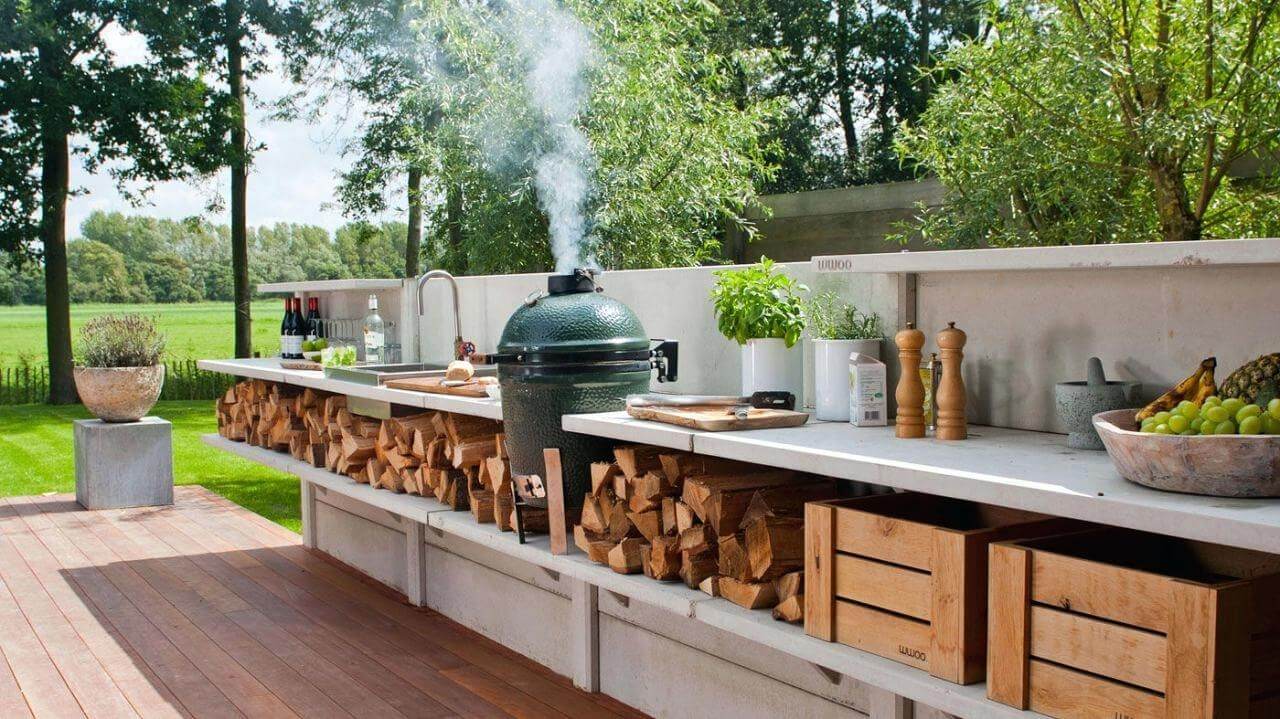 Intelligent modern outdoor kitchen