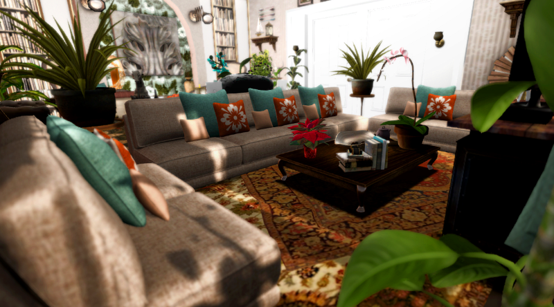 Incredible turquoise and brown living room living