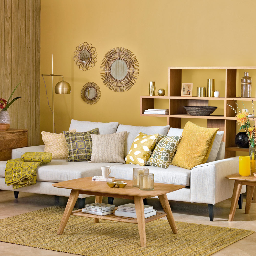 Fascinating yellow living room