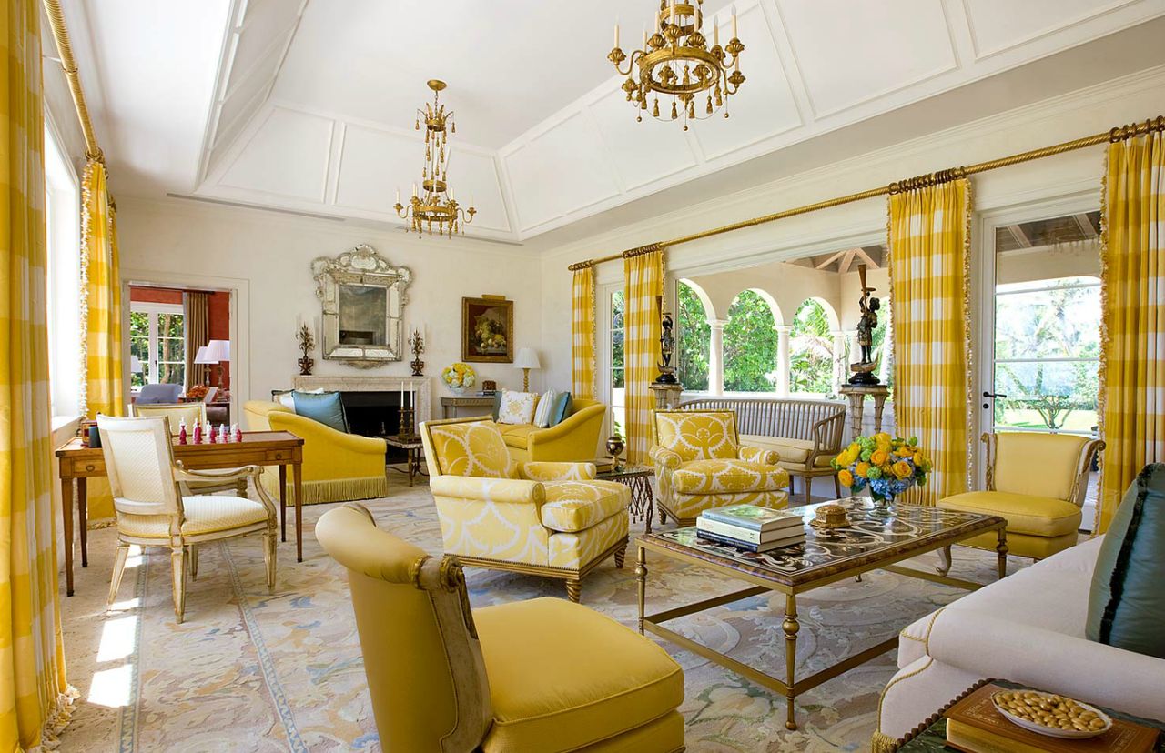Imaginative yellow living room