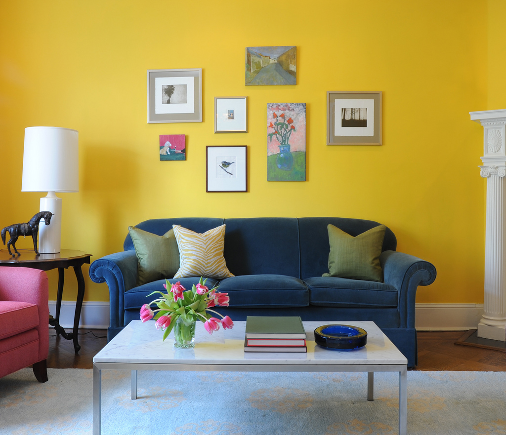 Nice yellow living room