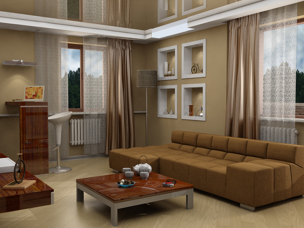 Minimalist, informal living room