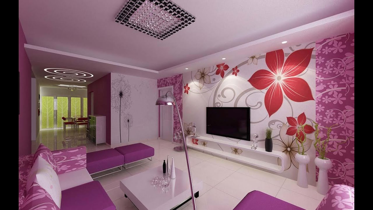 Flowery, light living room style