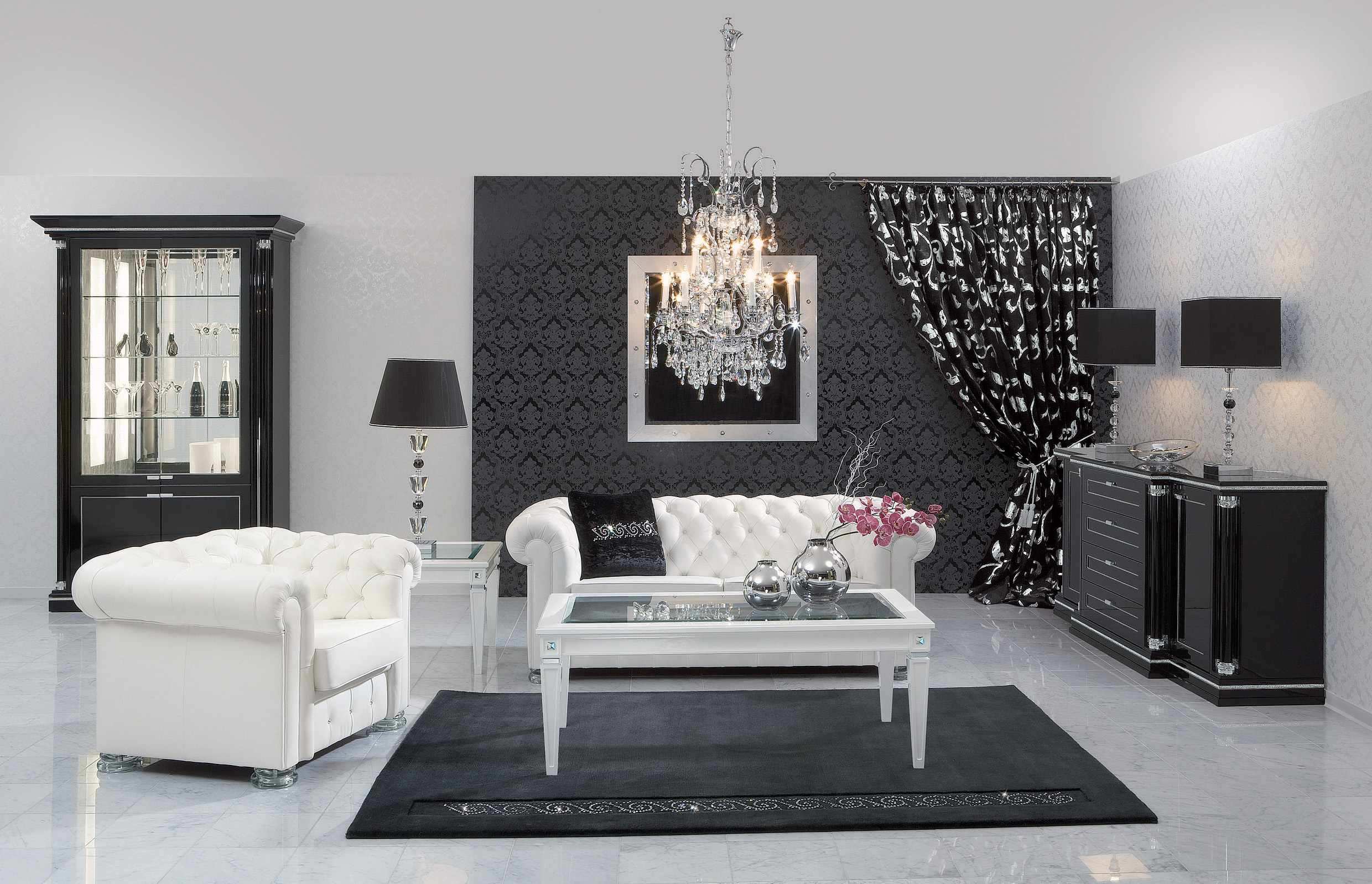 Graceful, minimalist living room