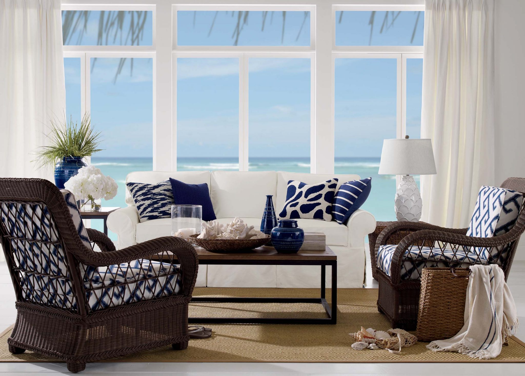 Simple beach living room