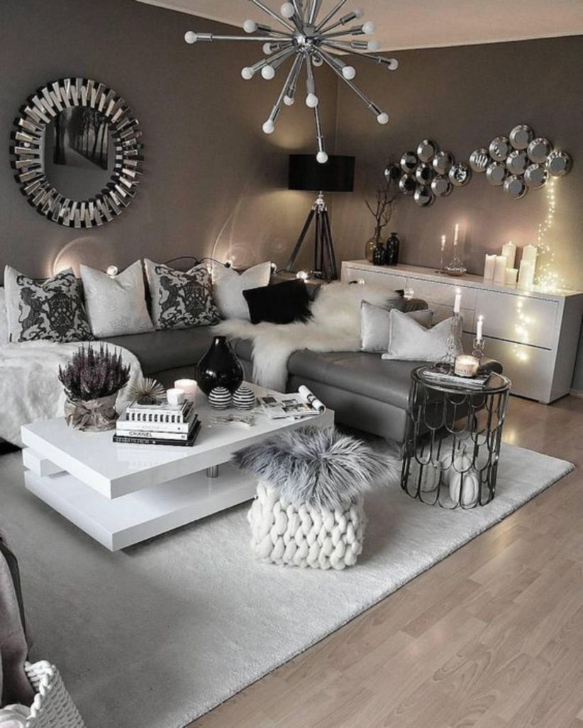 Modern glamorous living room