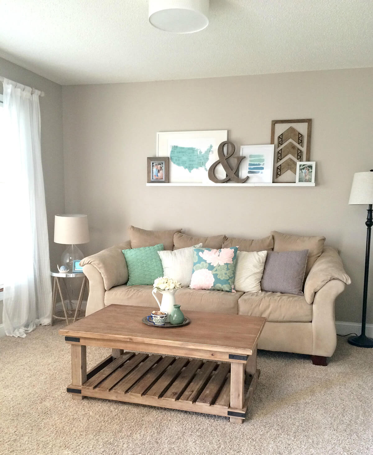 Nice little beige living room.  Source: homebnc.com