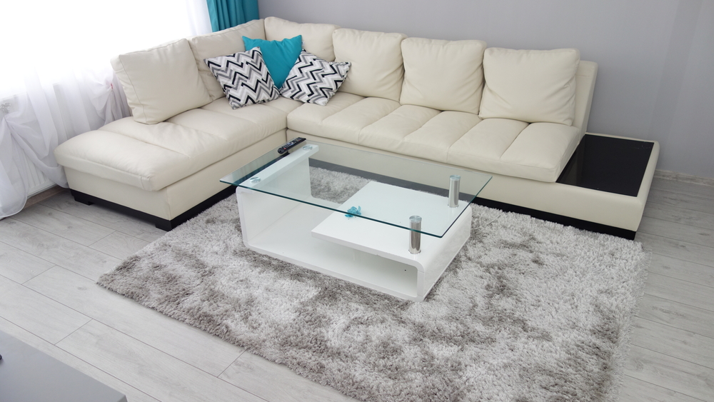 Minimalist white living room