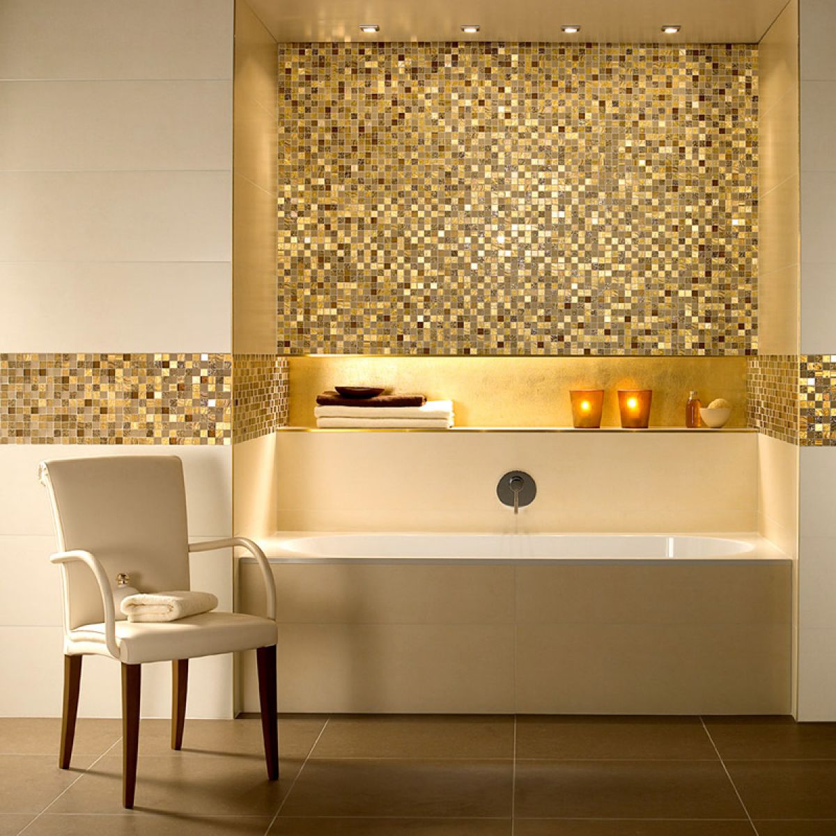 Sparkling gold bath