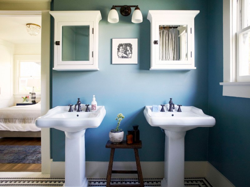 45 Blue Bathroom Ideas 2020 (Various Refreshing Designs) 1)