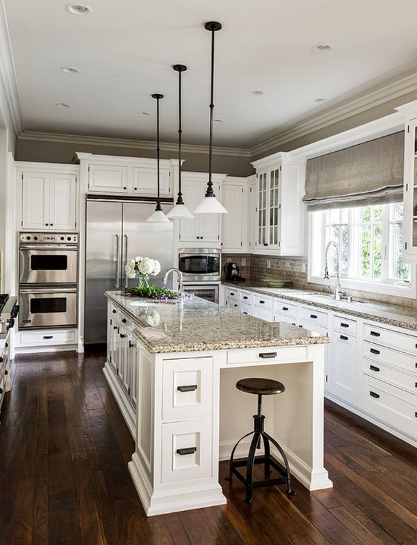 65 extraordinary kitchen designs in traditional style - love the white cabinets with XUDJEOS