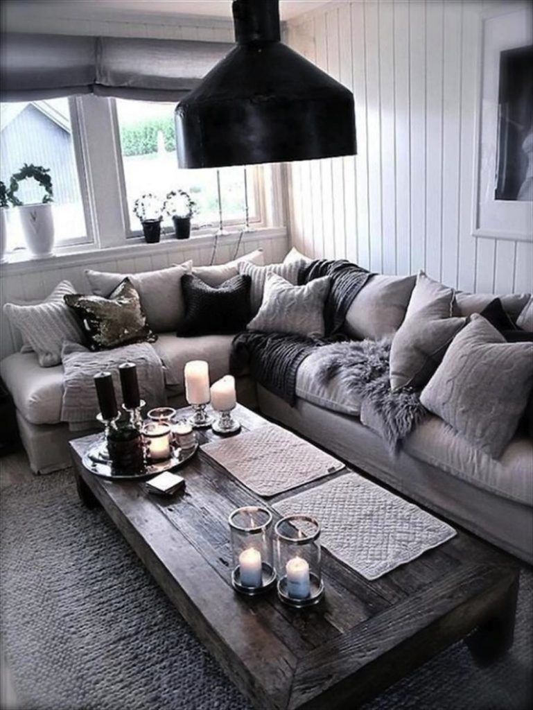 Fancy a black and gray living room