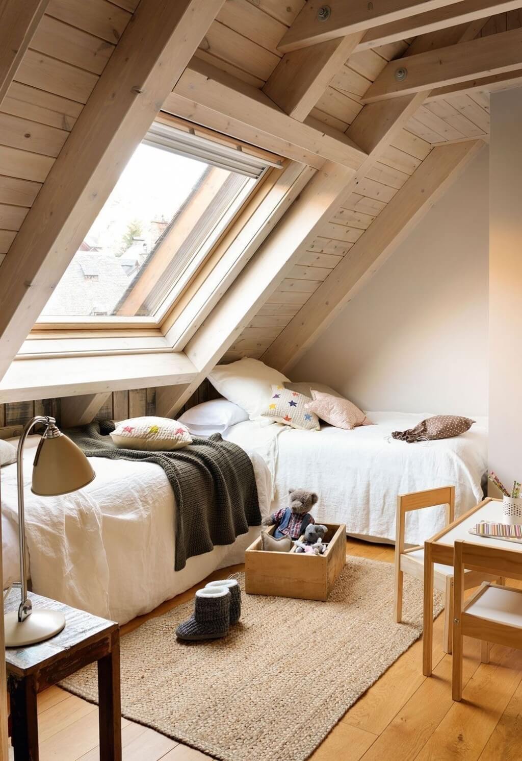 Nice bedroom in the attic