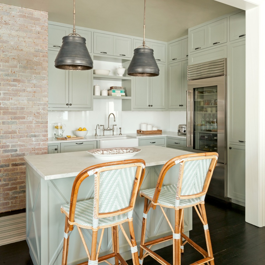 Elegant gray kitchen cabinet