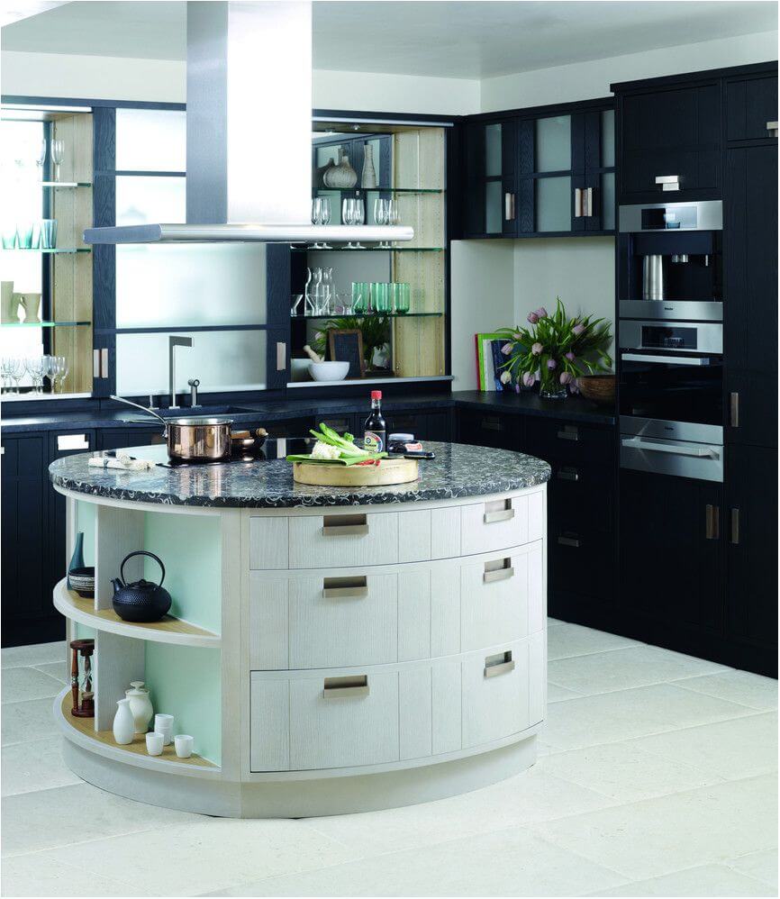 Beautiful black kitchen cabinet