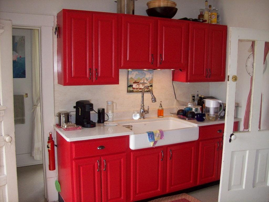 Blood red kitchen
