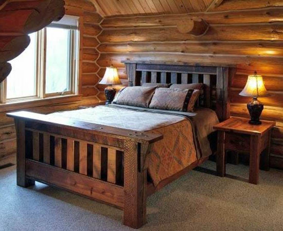 Warm rustic bedroom