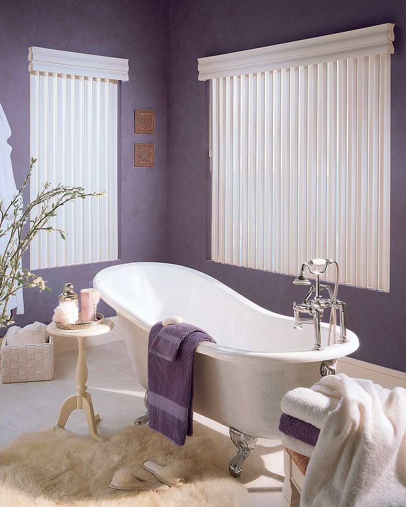 Soft purple bathroom