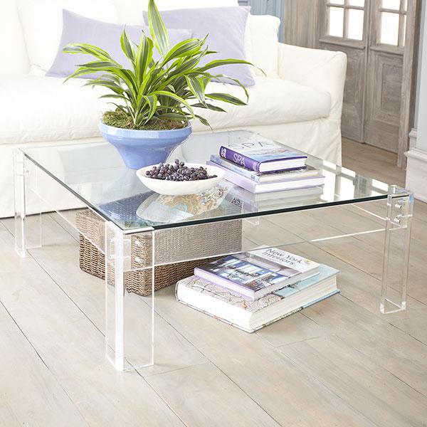Acrylic cocktail tables Acrylic table with glass - Coffee table - Wisteria TJKKHUP