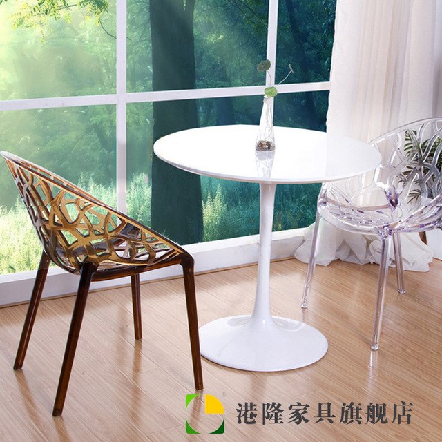 Acrylic garden furniture armchair transparent acrylic plastic hollow crystal fashion casual dining chair designer WCOKTEQ casual