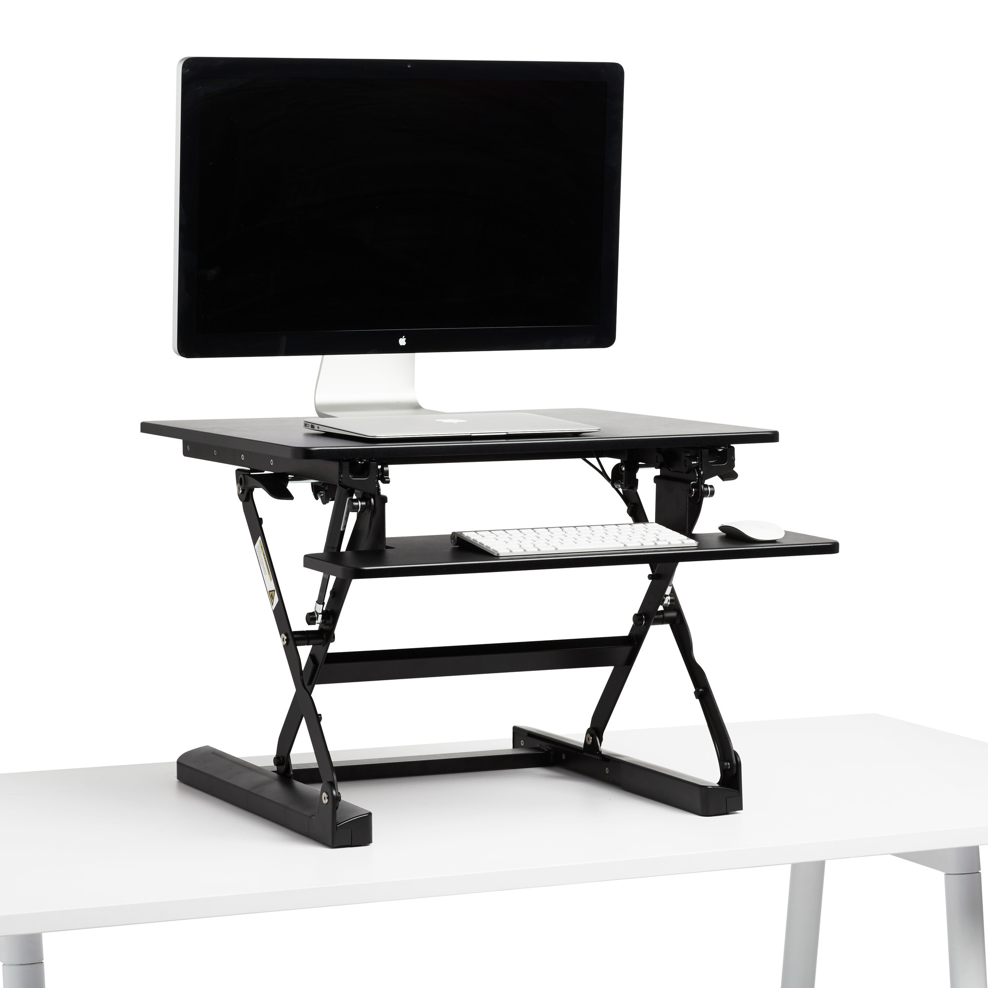 Height-adjustable standing desk, black, small vertex, height-adjustable standing table, black, hi-res.  Load Zoom DMVNYKF