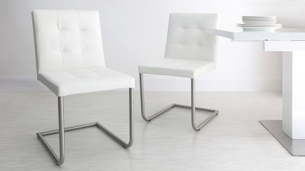 amazing white dining chairs modern leather to plan 17 CNXHPMT