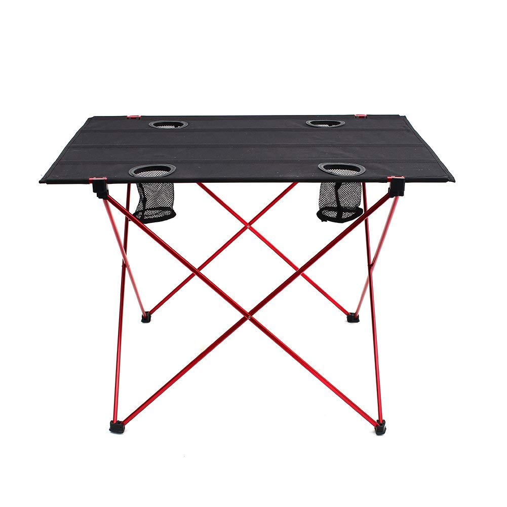 amazon.com: fancy lightweight folding table with cup holders, portable storage HOONCNL