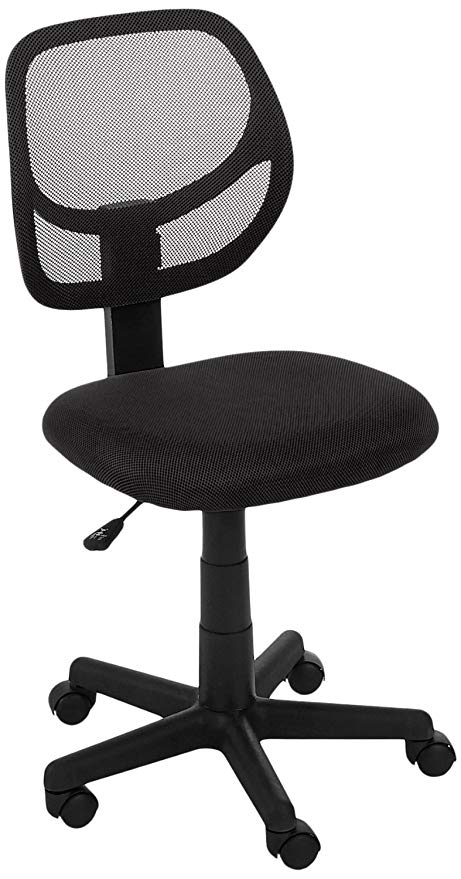Amazonbasics computer chair with low backrest - black QMPILAQ