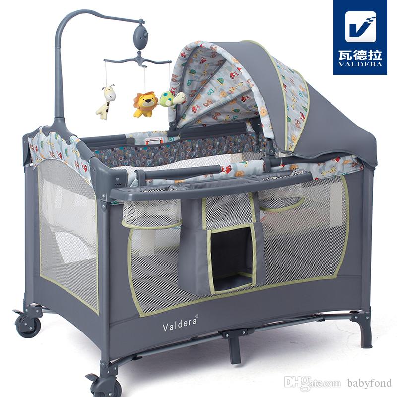 Baby cots hot sale baby cot Valdera multifunctional folding bed fashion and portable ZYBQQCF