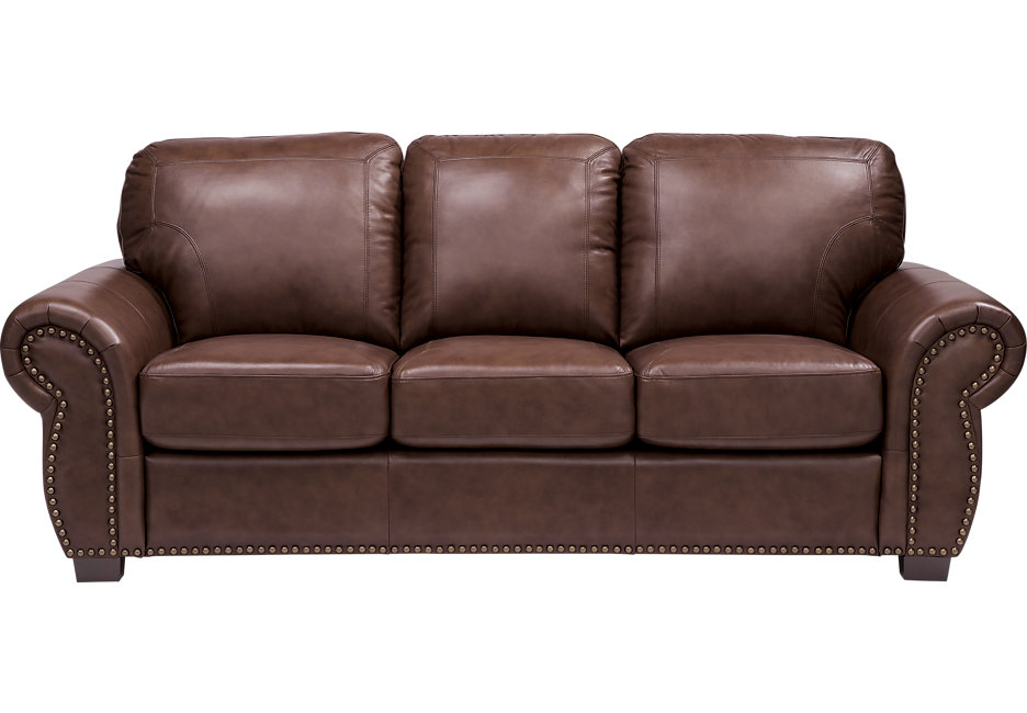 balencia dark brown leather sofa - leather sofas (brown) MDRZWDJ
