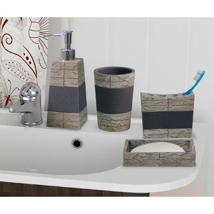 Bathroom accessories set Loeffler Rustic Stone 4-piece bathroom accessories set TDQVKEX