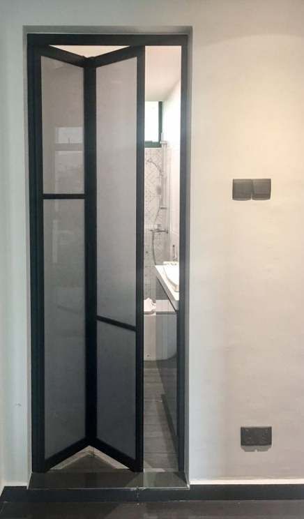 Trendy toilet door design window ideas |  Sliding doors bathroom.