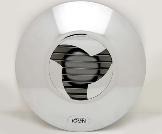 Bathroom extractor fans icon 30 fan with chrome finish LTRFEPR