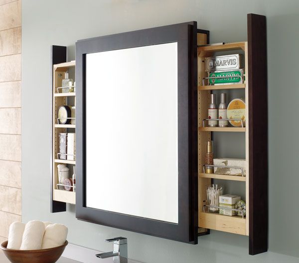 Bathroom mirror cabinets a clever bathroom mirror with side pull-out shelves that users HJCTZJB