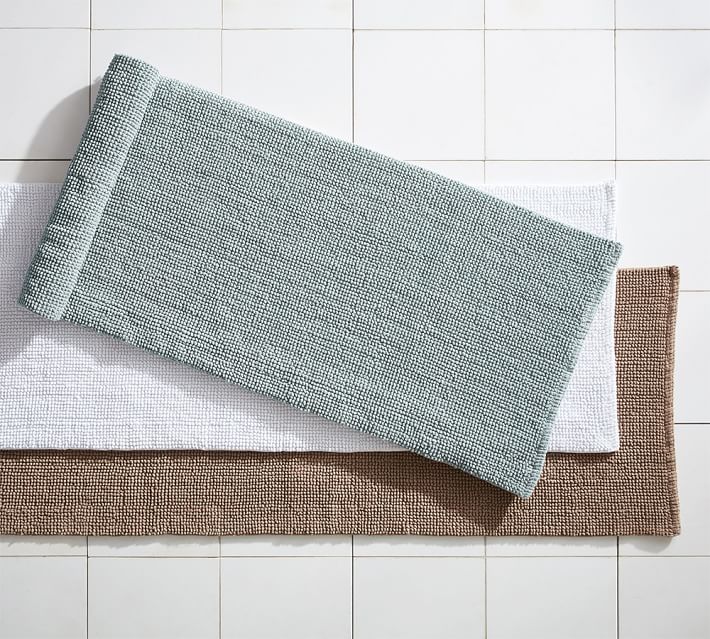 Bath rugs structured organic bath rugs - double wide |  Pottery barn KLHTRJJ