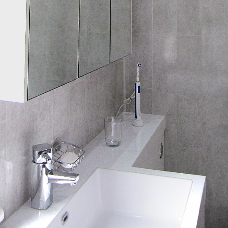 Wall panels for bathrooms Florentine gray panels in tile look DLHVYQ