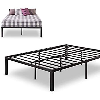 Bed frame zinus quick lock 16 inch metal platform bed frame, mattress pad, no ORPDJVM