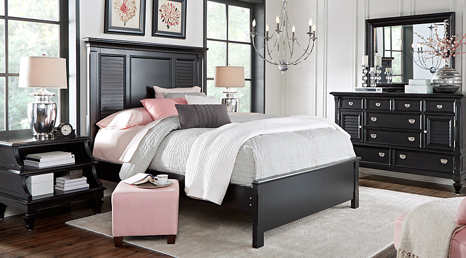 Bedroom furniture sets Belmar black 7 pcs.  King Bedroom - King Bedroom Sets Black RMXNEWH