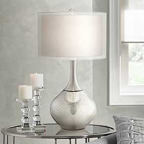 Contemporary bedroom lamps.  Transitional table lamps QCARAFJ