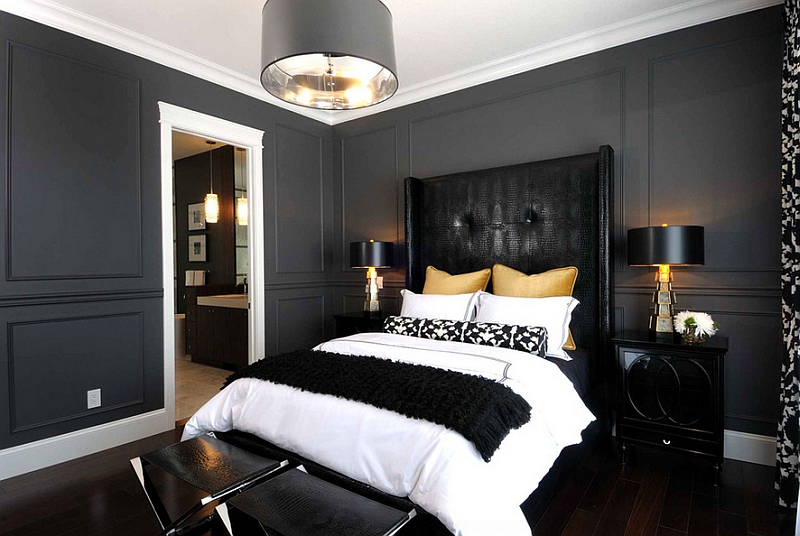 Black and white bedroom bold black and white bedroom with bright pops of color BCZGGSY