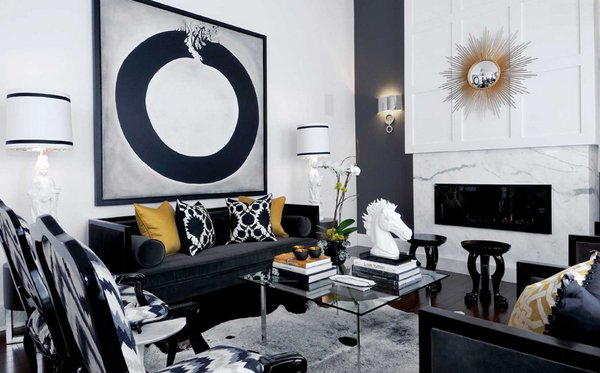 20 attractive black living room sofa |  Home design love
