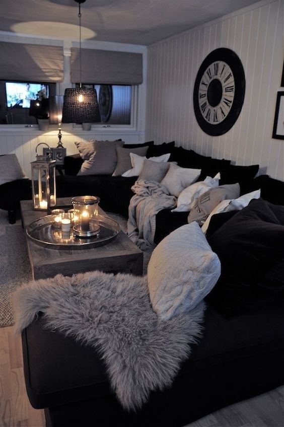 Black Living Room Ideas