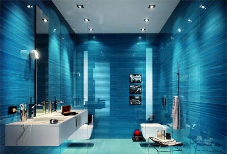 25+ Amazing Blue Luxury Bathroom Design Ideas |  Blue bathroom.
